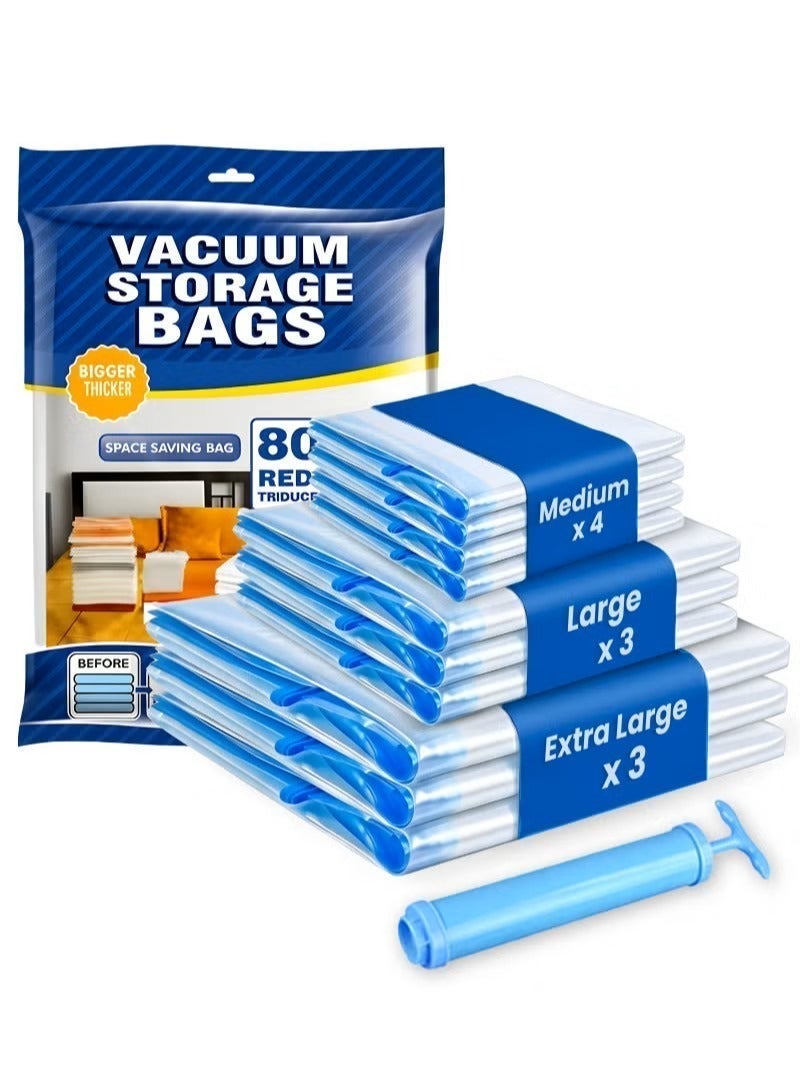Vacuum Storage Bags 10 pack with hand pump
