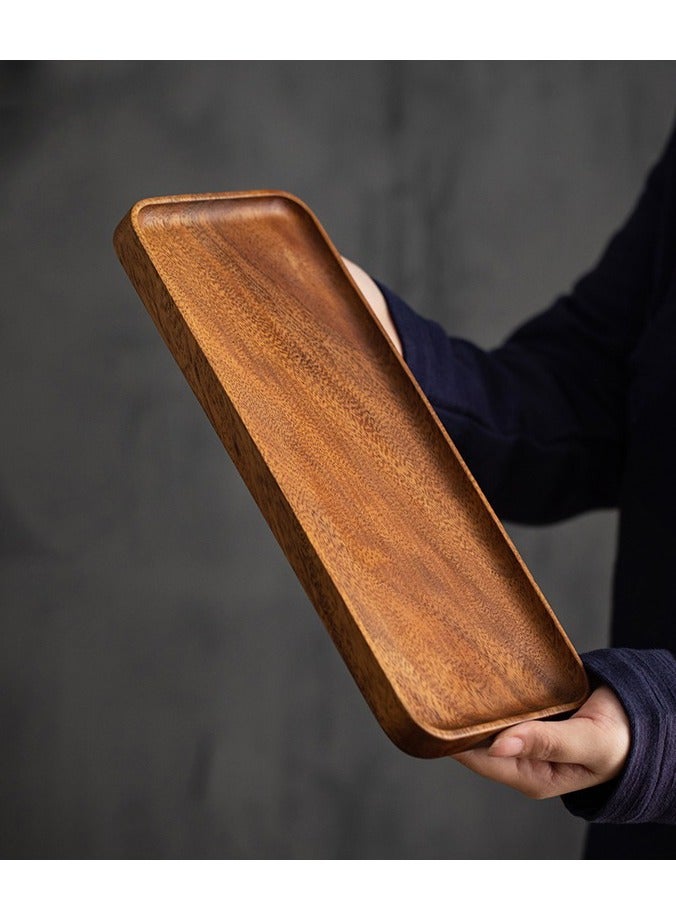 Person holding acacia wood rectangular tray